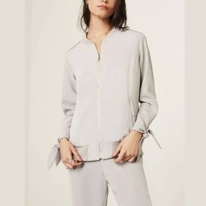 LAVISH ALICE TIE CUFF BOMBER JACKET